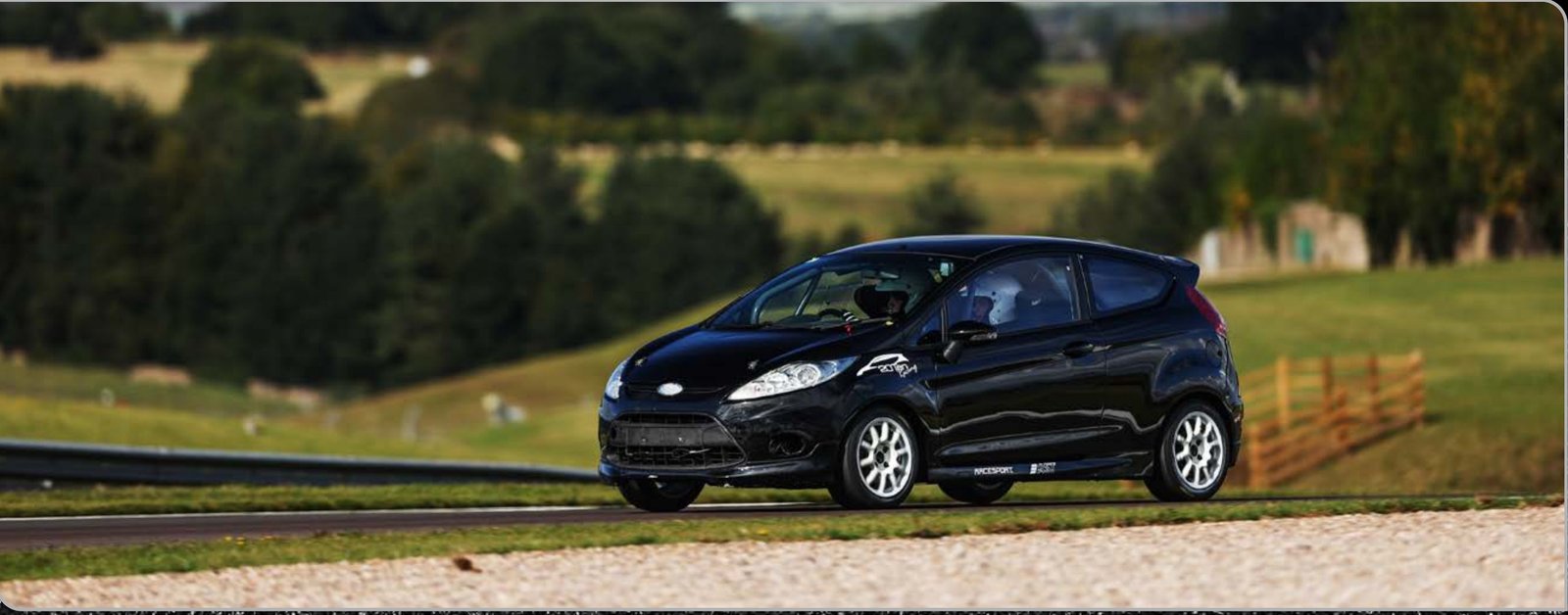 Fiesta road car on track